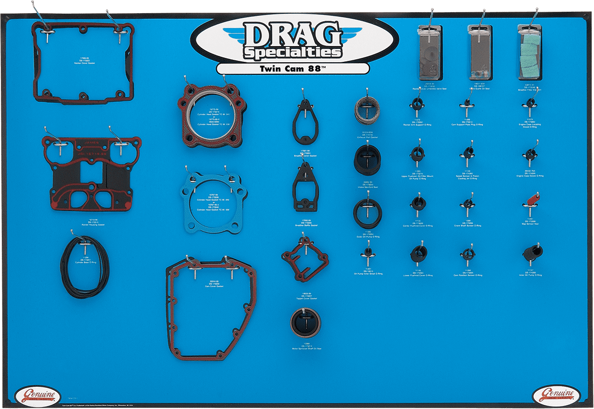 Gasket, Seal and O-Ring Display for Twin Cam Motors