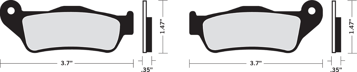 Organic Harley/Buell Brake Pads