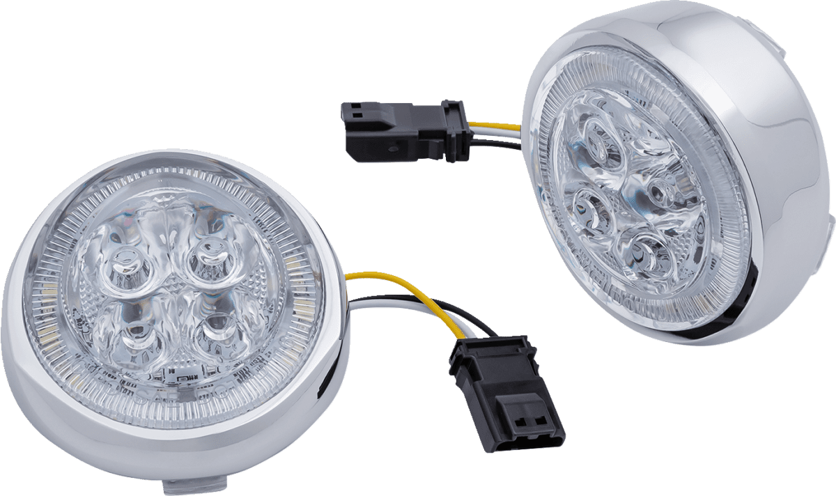 LED Lighted Fang® Front Signal Light Inserts with Bezel