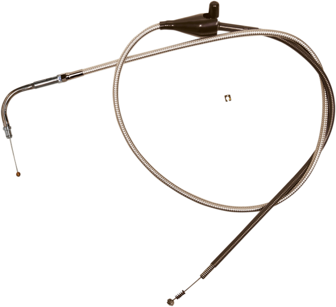 Polished Stainless Steel Braided Throttle/Idle Cable