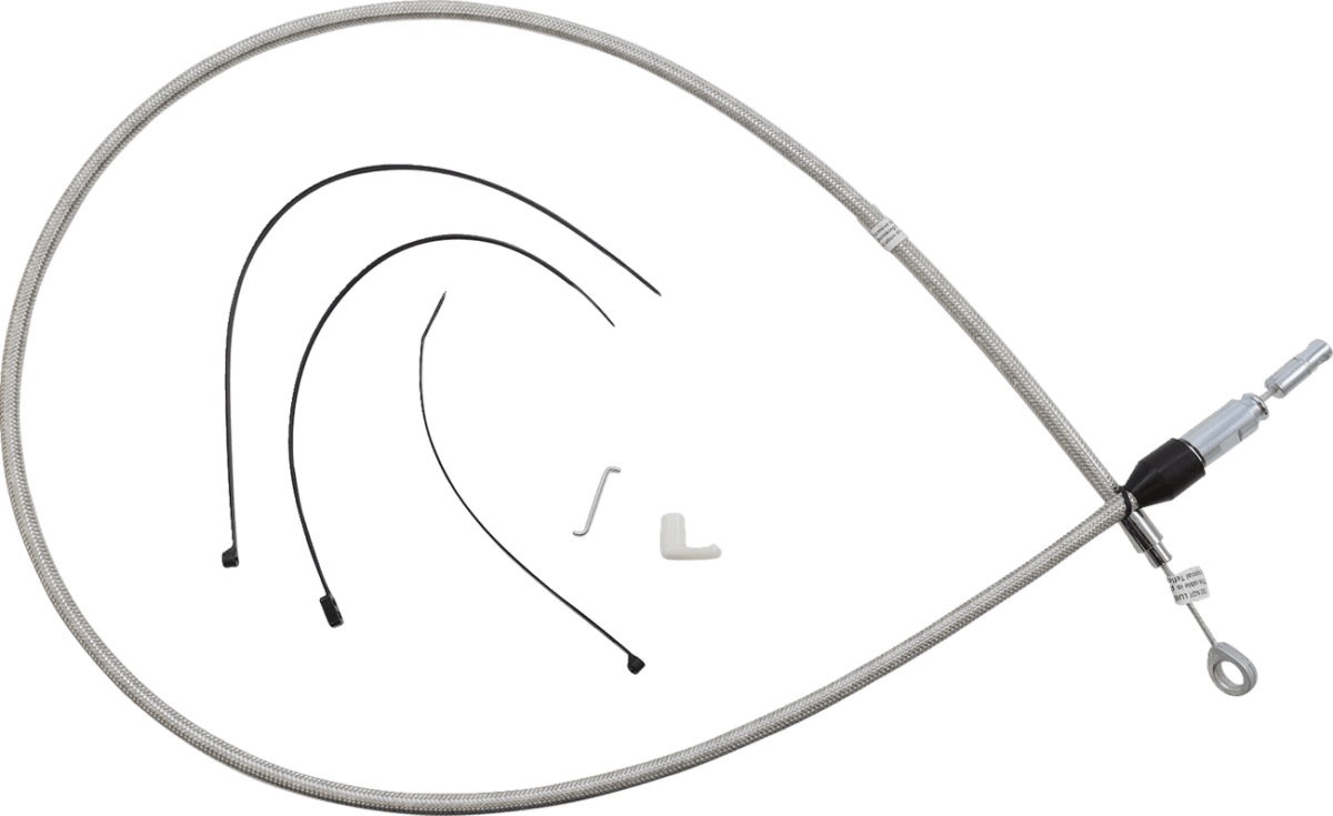 Polished Stainless Quick Connect Upper Clutch Cable