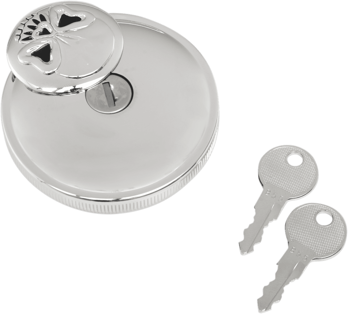 Screw-In Locking Skull Gas Cap