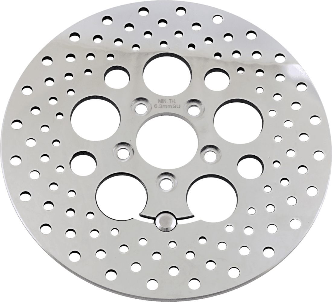 Polished Stainless Steel Drilled Brake Rotor