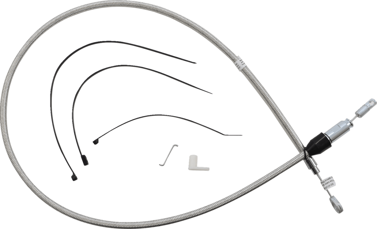 Polished Stainless Quick Connect Upper Clutch Cable