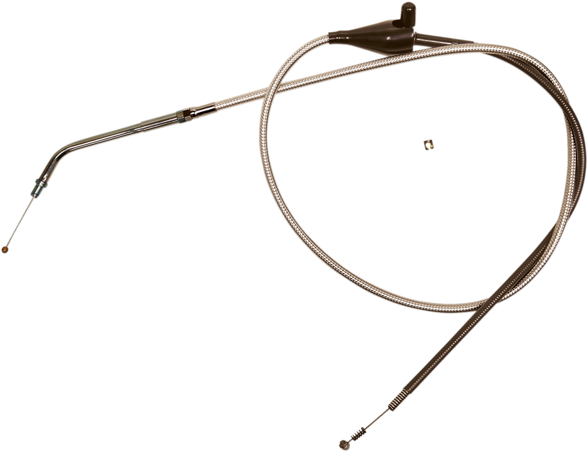 Polished Stainless Steel Braided Throttle/Idle Cable