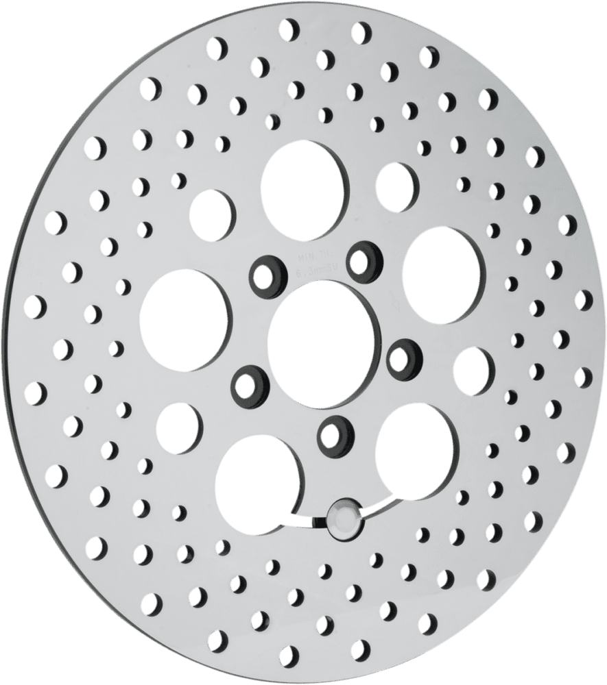 Polished Stainless Steel Drilled Brake Rotor