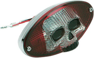 Red and Clear Skull Taillight
