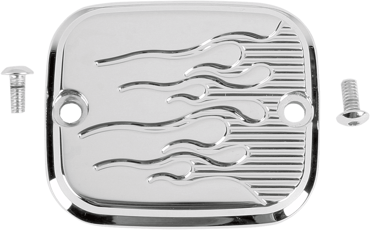 Front Brake Master Cylinder Cover — Flame