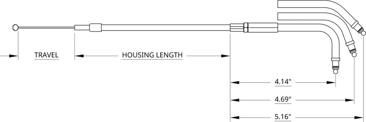 Stainless Braided Throttle Cable