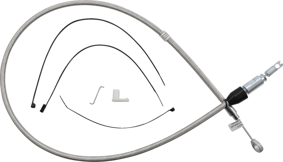 Polished Stainless Quick Connect Upper Clutch Cable
