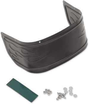 Chrome Plated Steel Front Fender Skirt — Flame