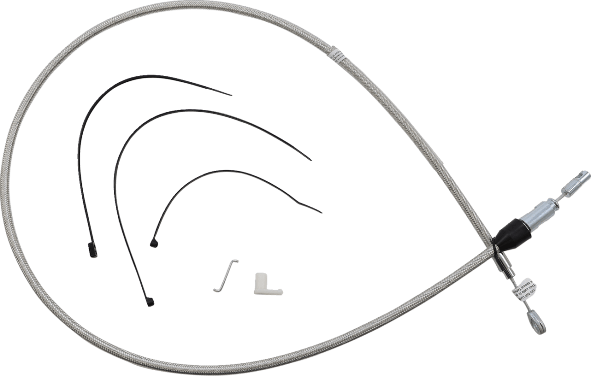 Polished Stainless Quick Connect Upper Clutch Cable