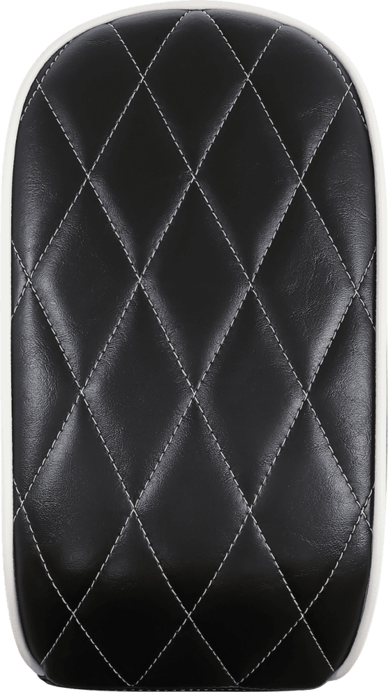Bare Bones Series Pillion Pad — White Piping