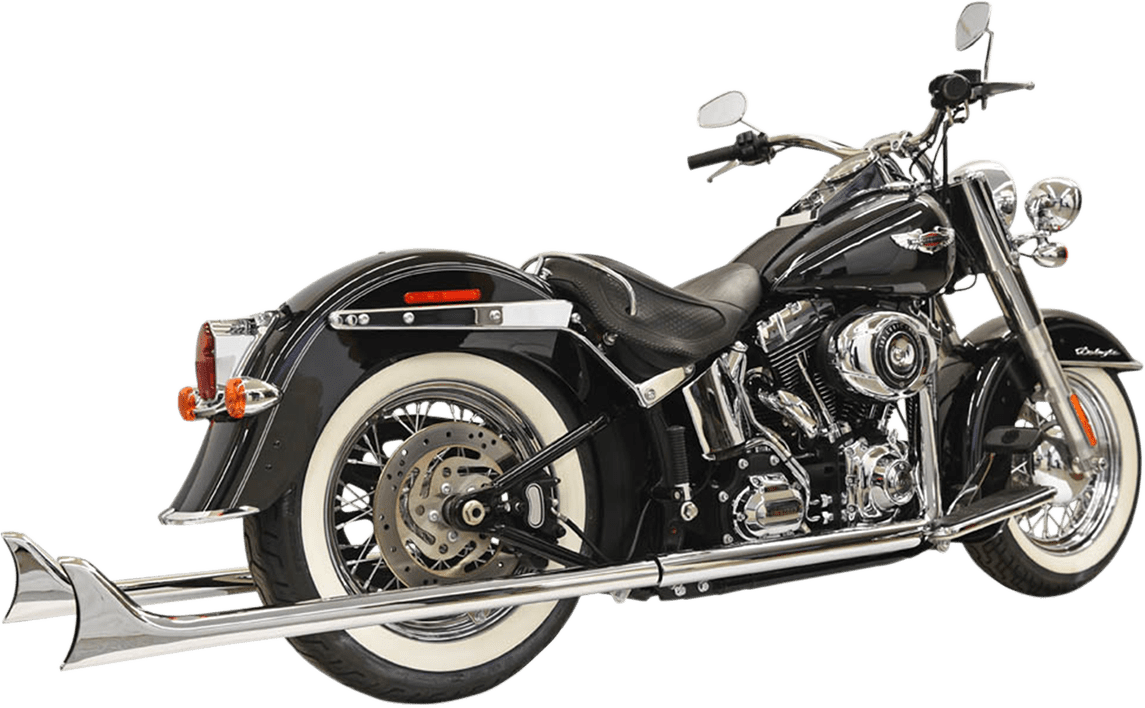 Fishtail True Dual Exhaust System — without Baffles
