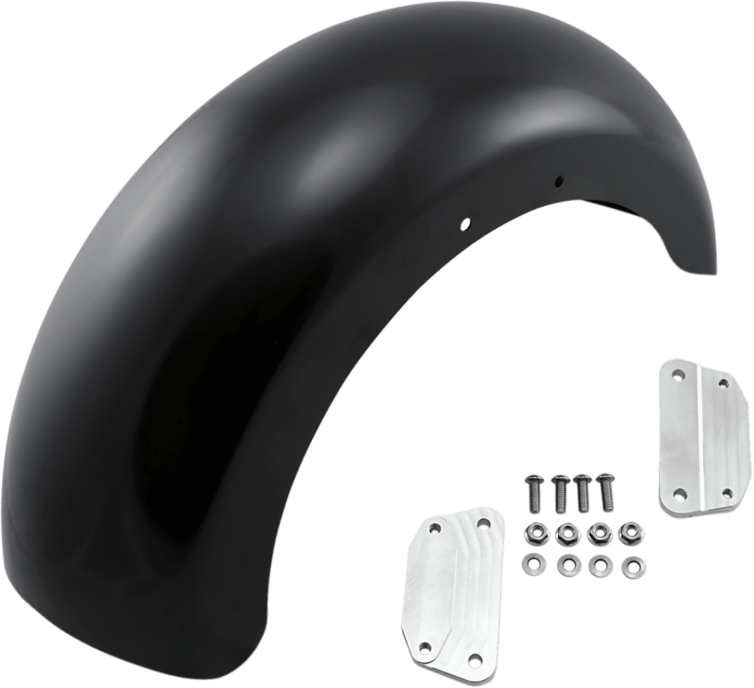 Hugger Front Fender with Mounting Blocks for Softail/Dyna