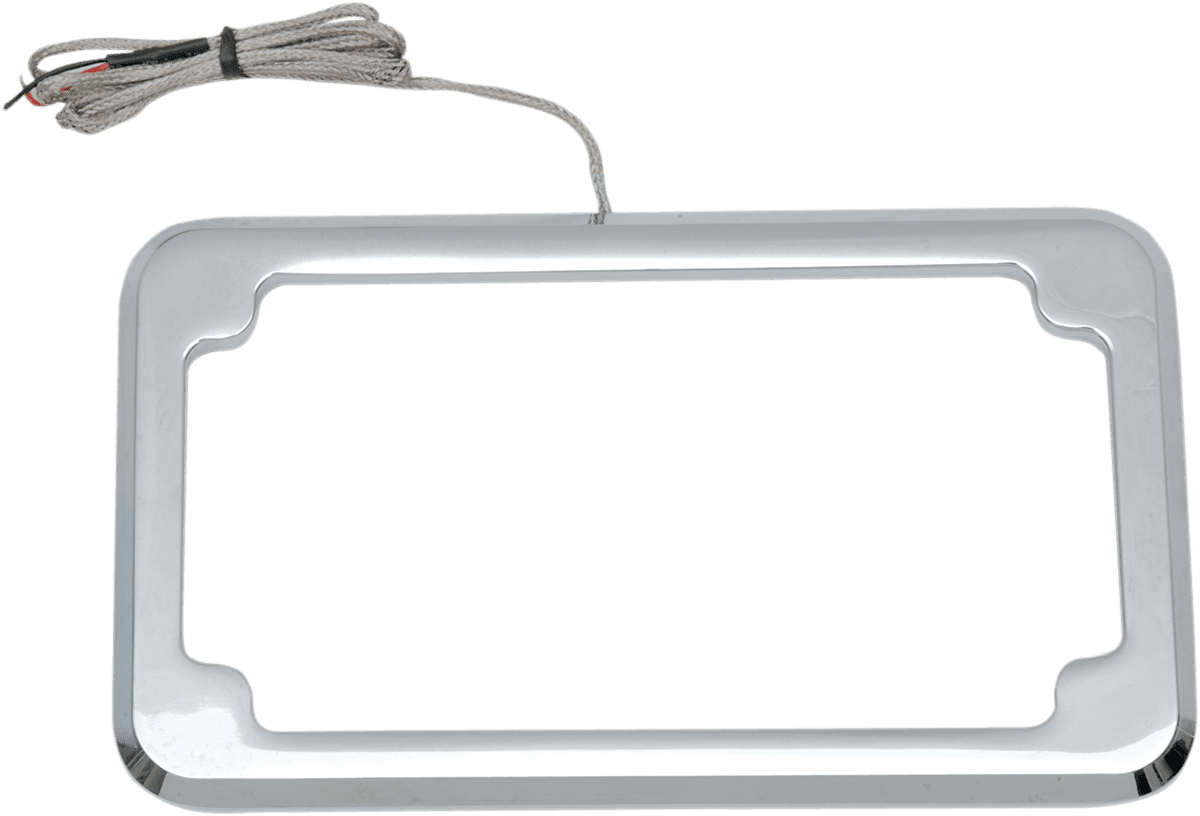 Beveled License Plate with Lights