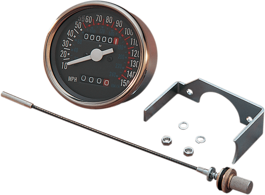 3-1/8" Dash Mount 150 MPH Speedometer