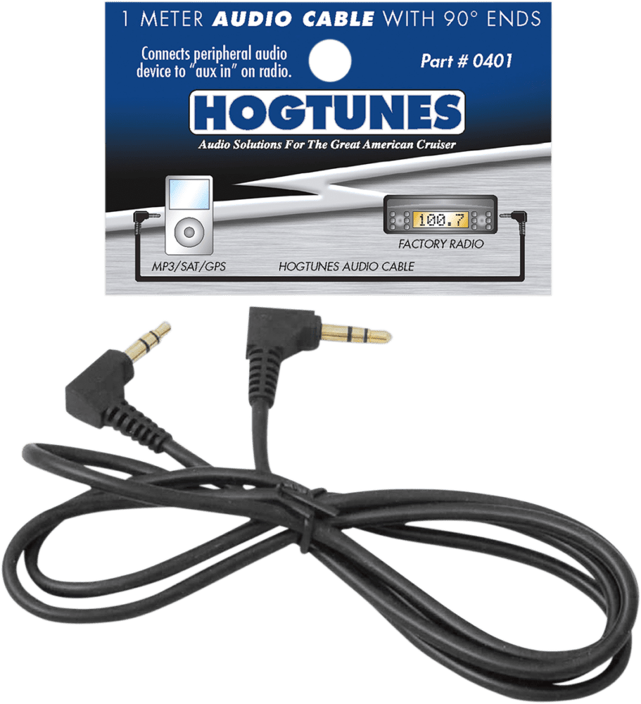 1 Meter Stereo Audio Cable with 90º Ends
