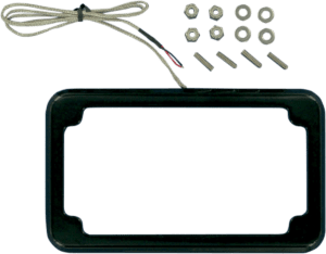 Beveled License Plate with Lights