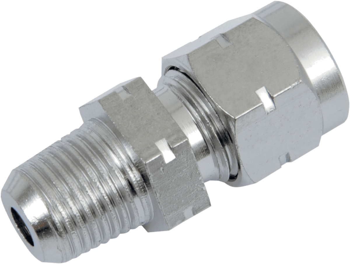 Chrome Rocker Oil Line Tube Fitting