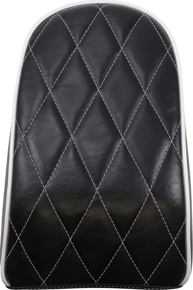 Bare Bones Series Pillion Pad — White Piping