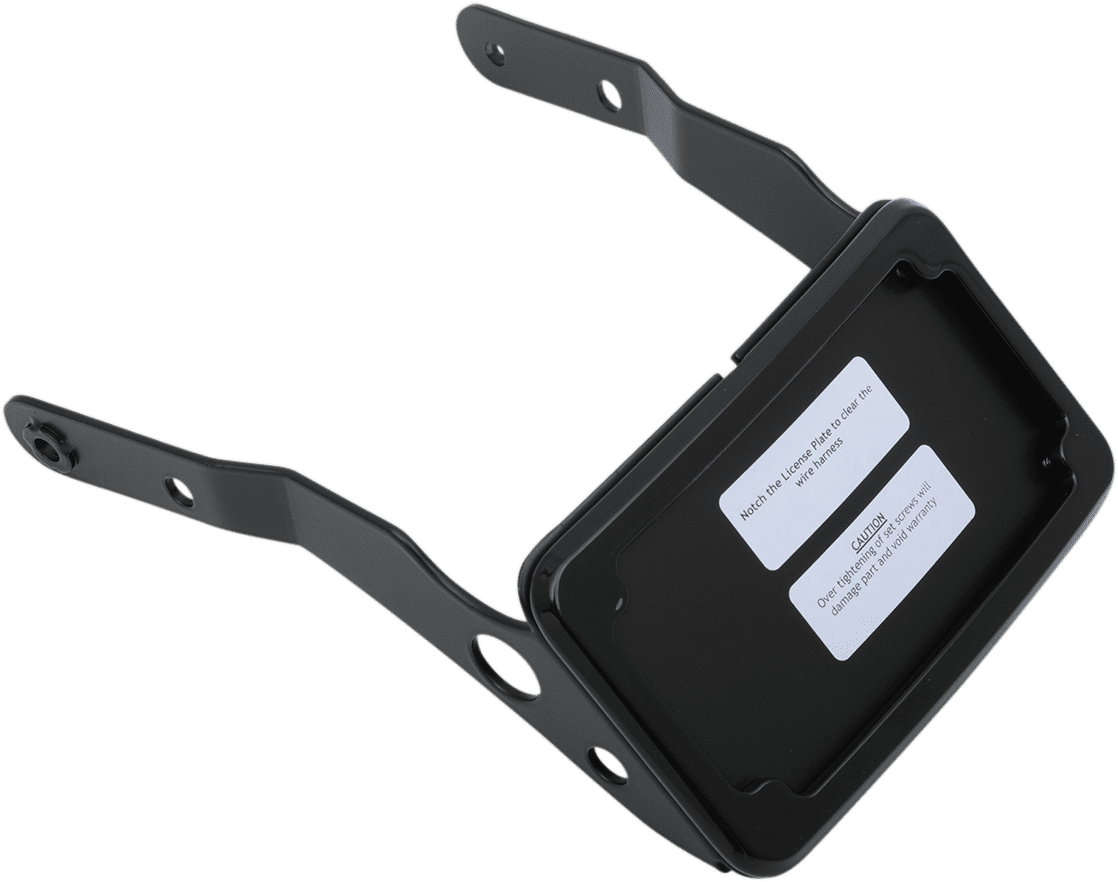 Curved License Plate Frame and Mount with License Plate Light