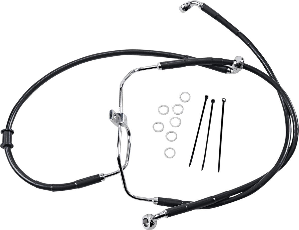 Extended Length Black Vinyl Brake Line Kit