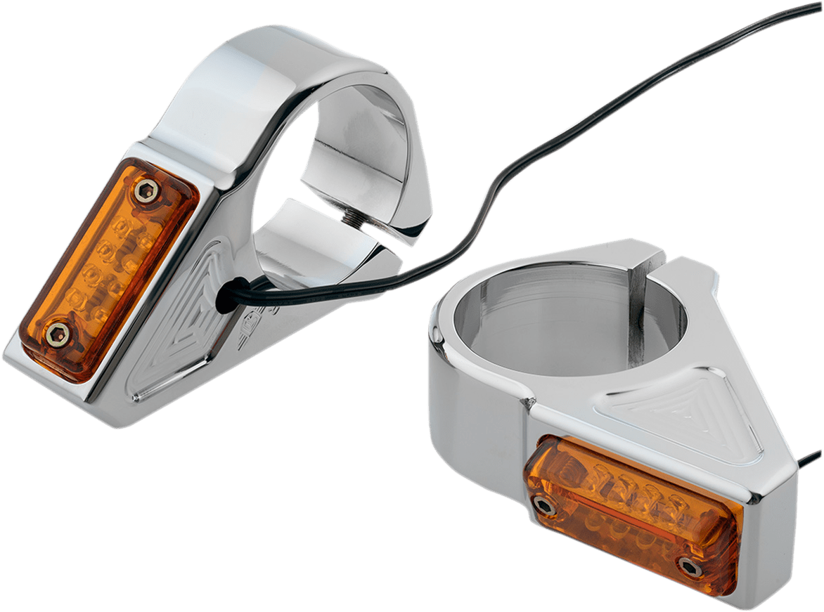 Rectangle LED Fork Mount Turn Signals