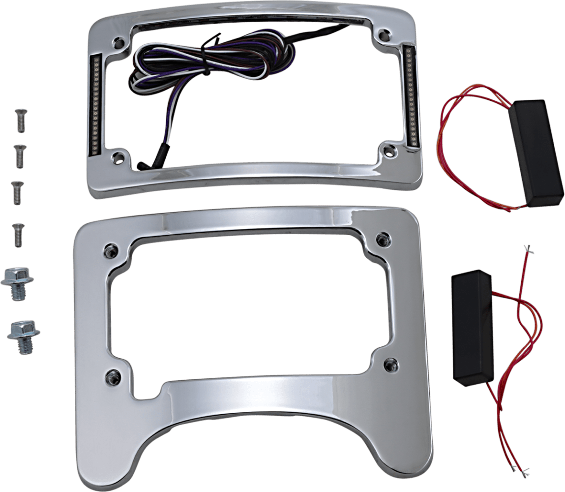 Turn Signal Eliminator with Tri Radius Illuminated Plate Frame