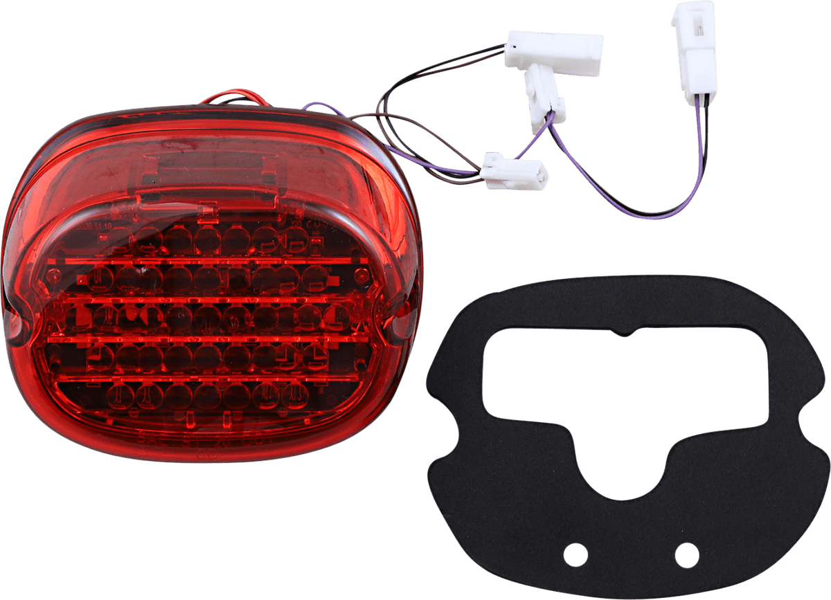 Low Profile LED Taillight with Integrated Auxiliary Turn Signals