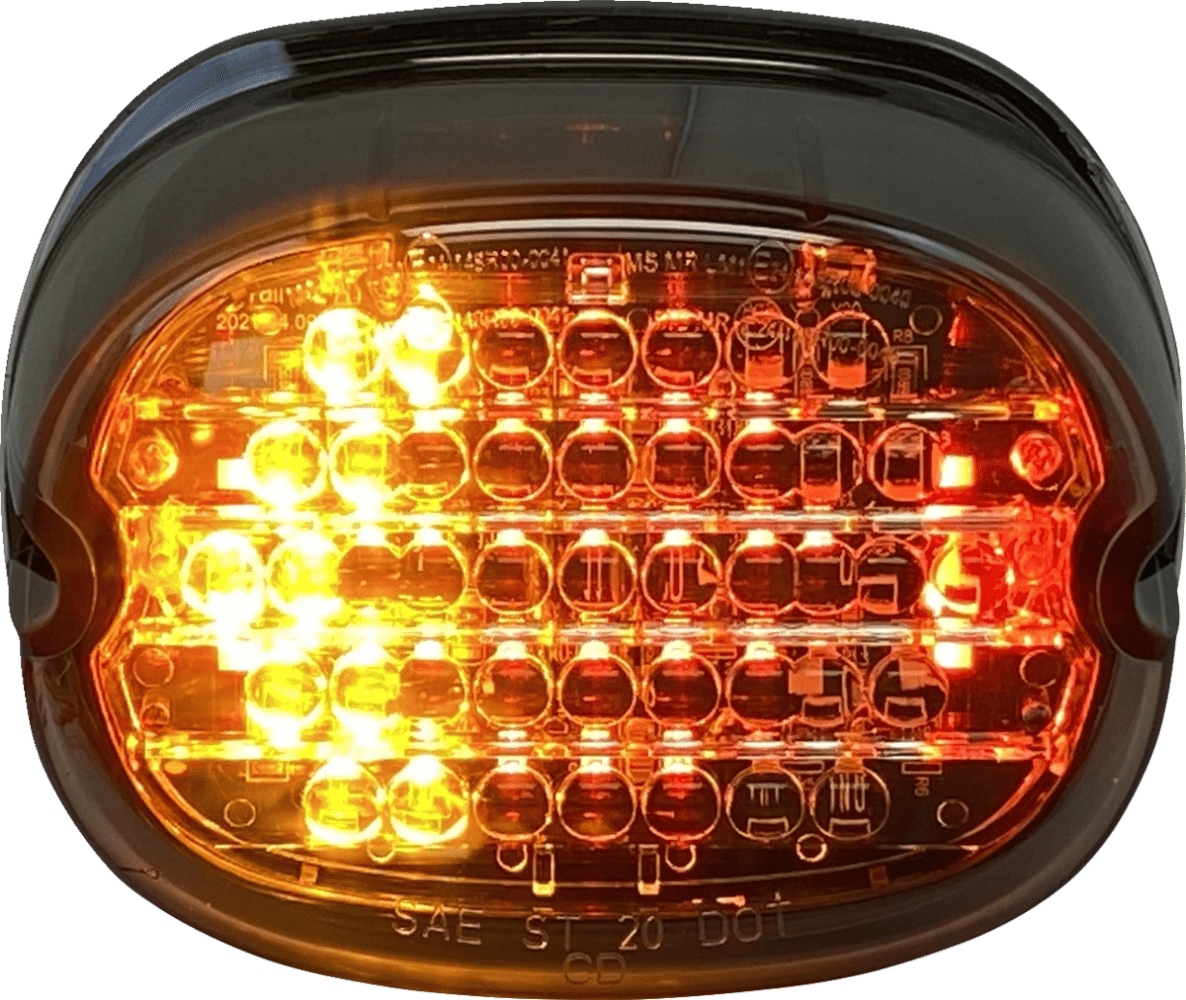 Low Profile LED Taillight with Integrated Auxiliary Turn Signals
