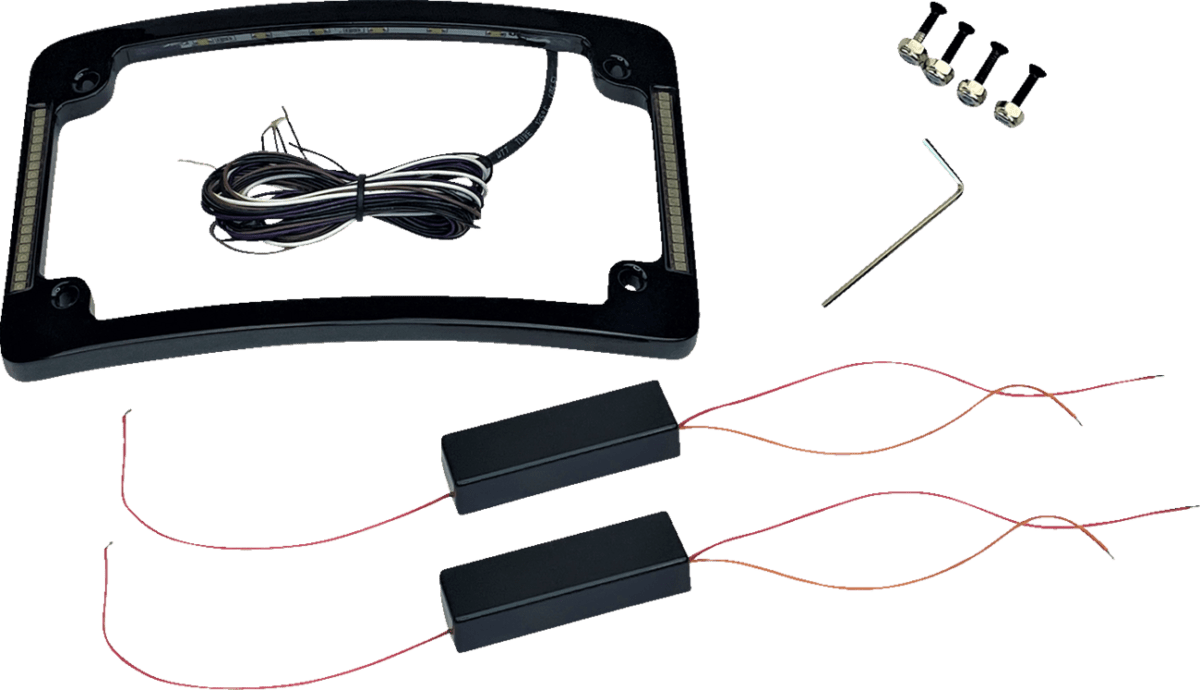 Tri-Radius License Plate Frame with Flushmount LEDs