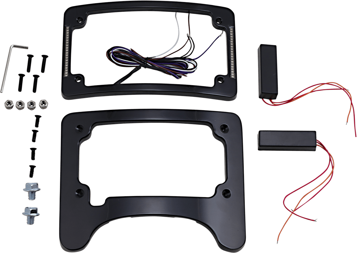 Turn Signal Eliminator with Tri Radius Illuminated Plate Frame