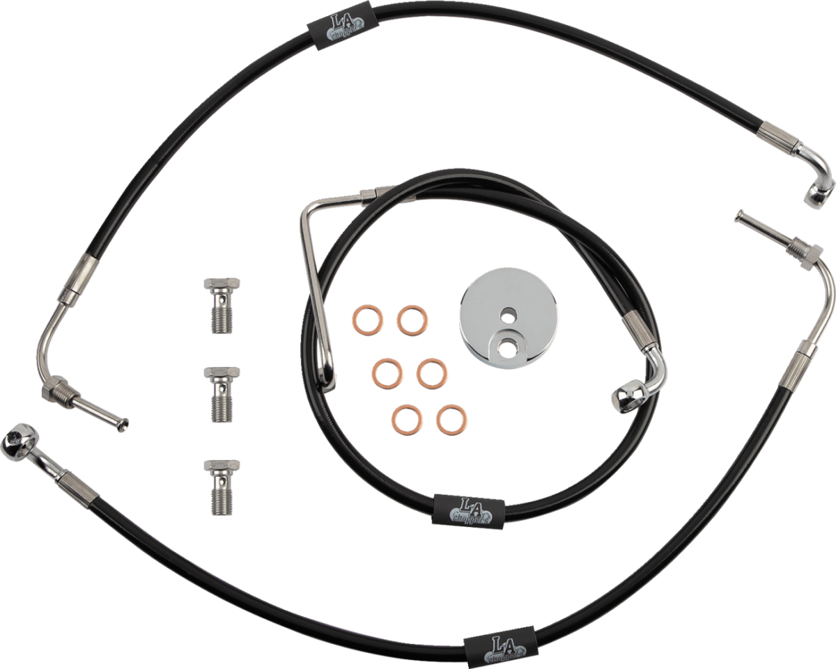 Black Braided Brake Line Kit