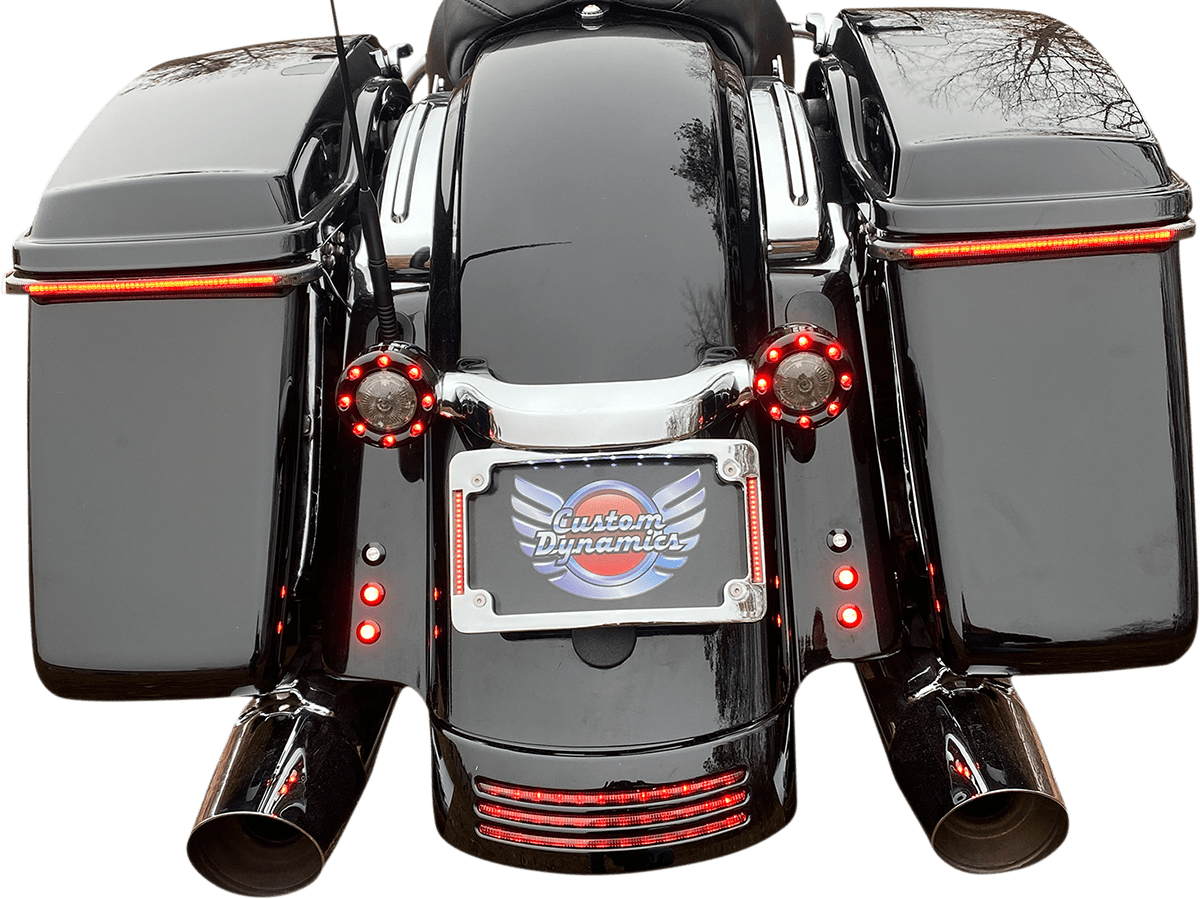 Plug & Play Run/Brake/Turn LED Radius License Plate Frame