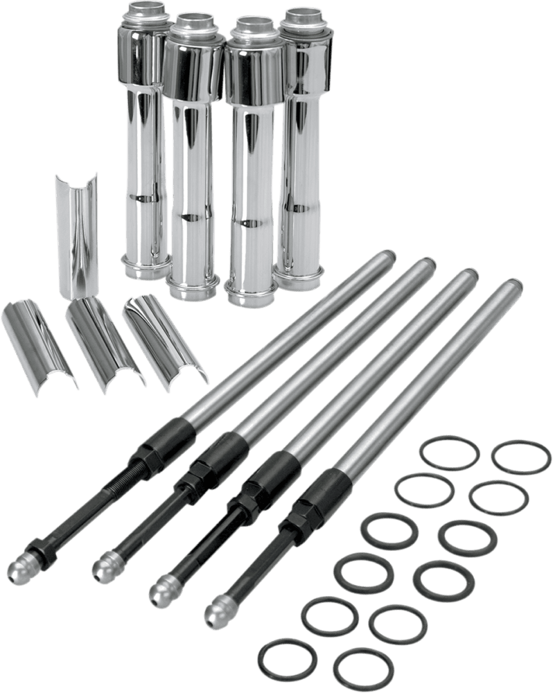 Quickee Pushrod Kit with Chrome Covers