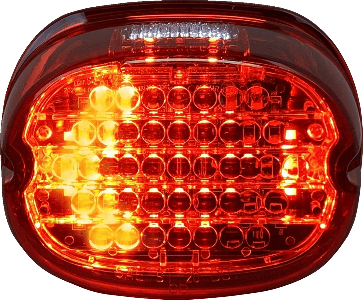 Low Profile LED Taillight with Integrated Auxiliary Turn Signals