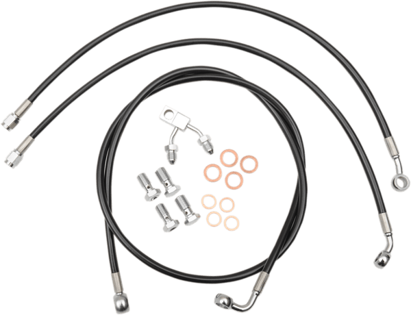 Black Braided Brake Line Kit