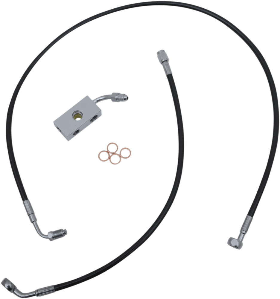 Black Braided Brake Line Kit