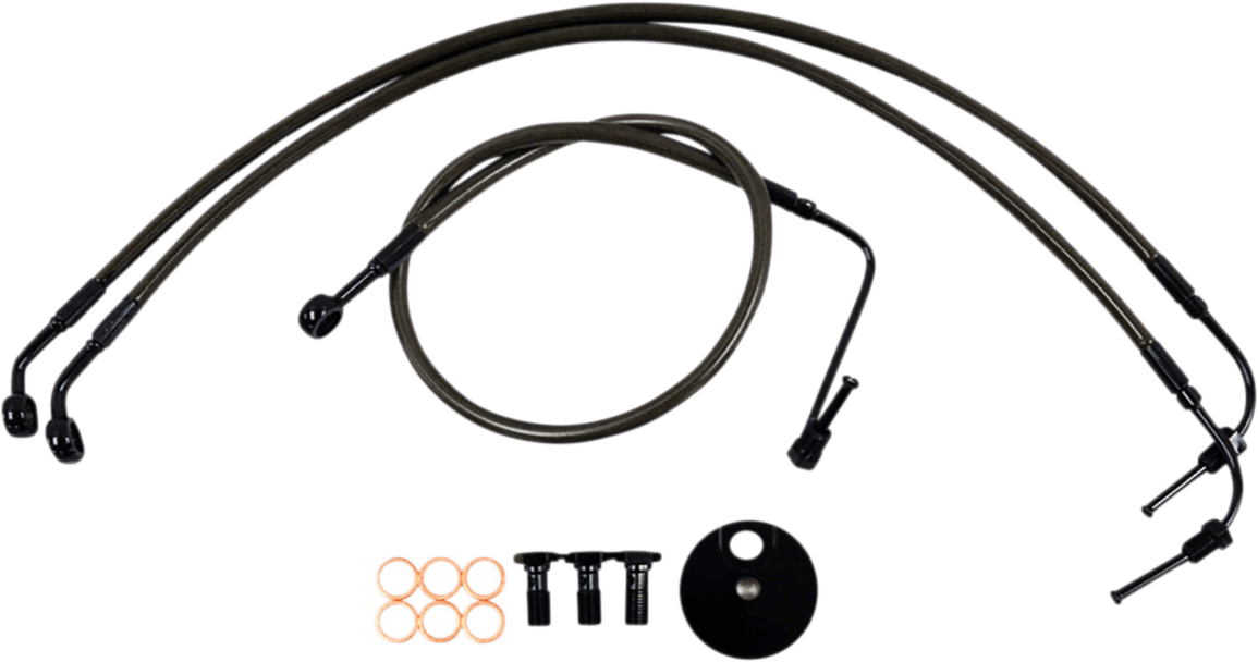 Midnight Braided Brake Line Kit