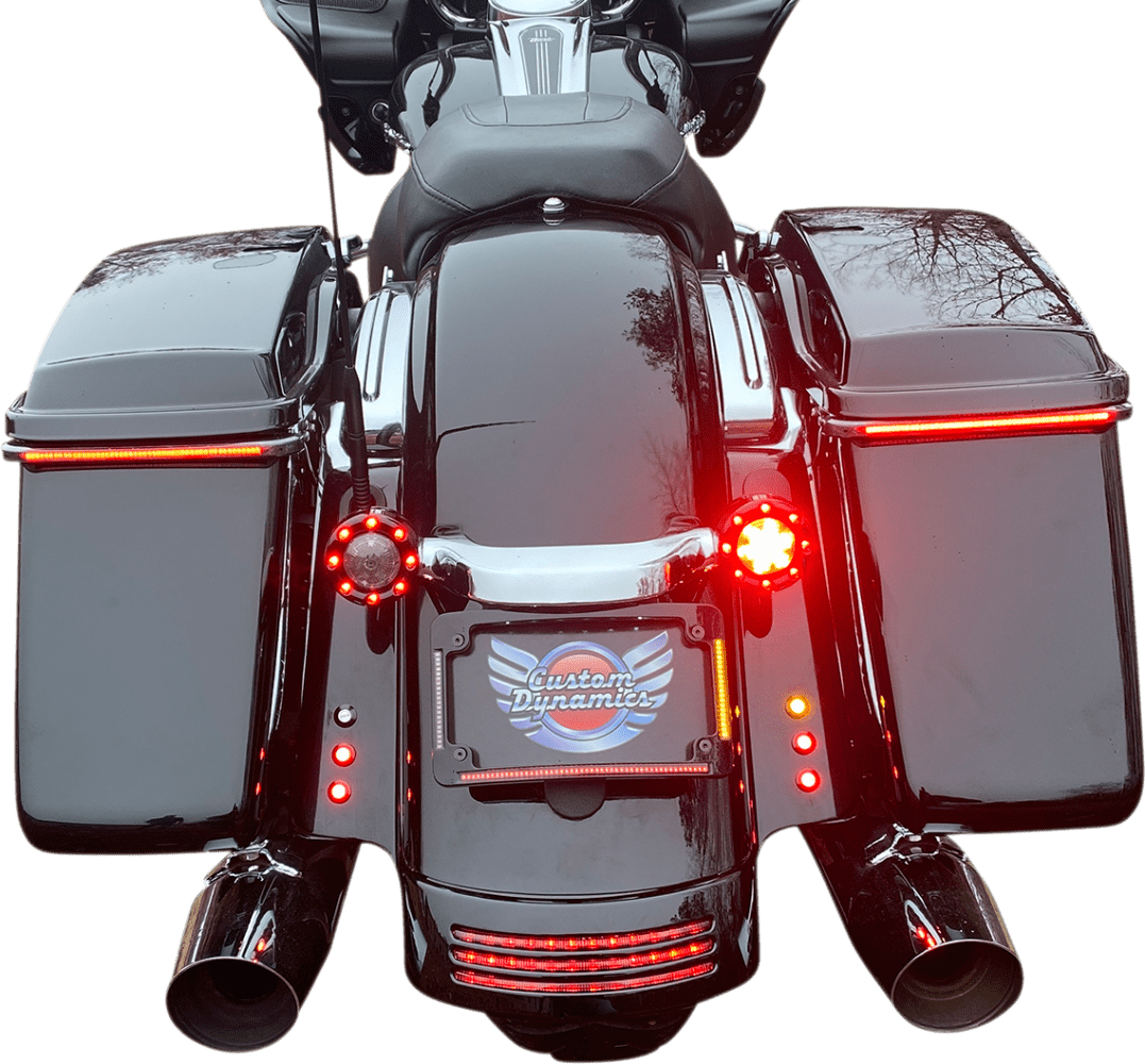 Plug & Play Run/Brake/Turn LED Radius License Plate Frame