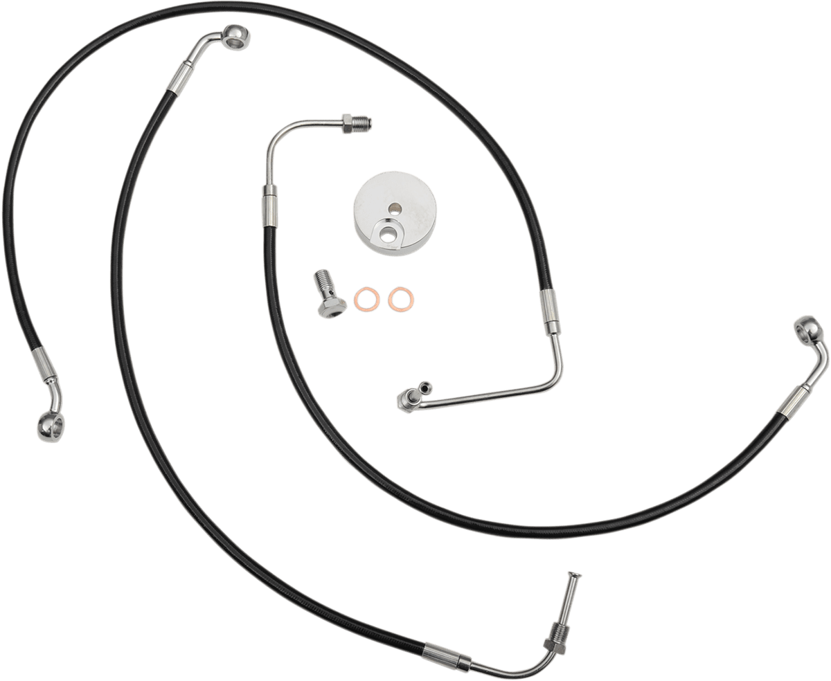 Black Braided Brake Line Kit