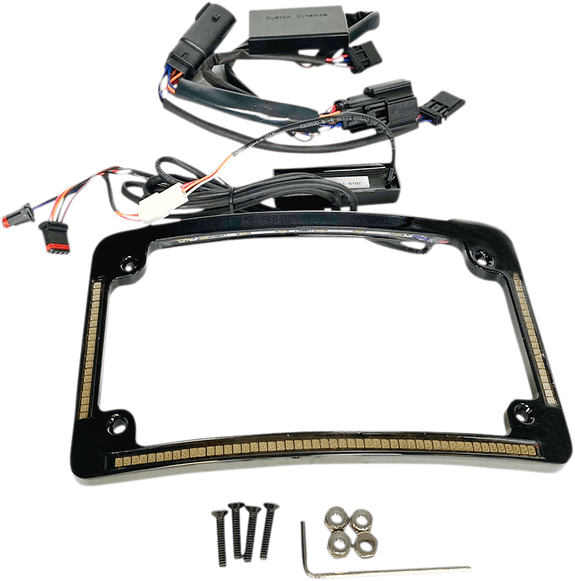 Plug & Play Run/Brake/Turn LED Radius License Plate Frame