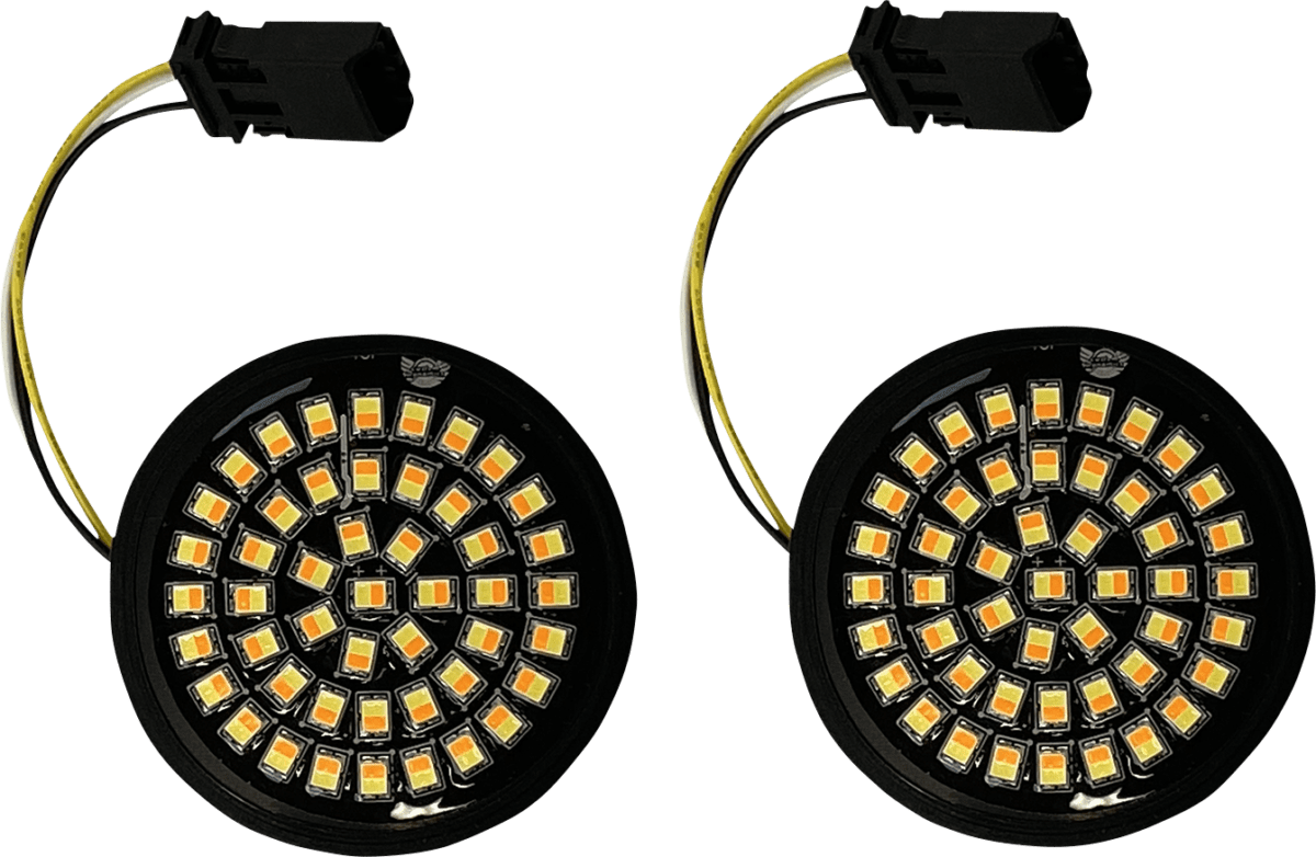 Genesis® 4 Solid Amber/White (Halo Free) LED Turn Signal Inserts for CVO™