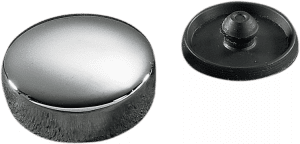 Chrome Stem Bolt Cover and Rubber Plug