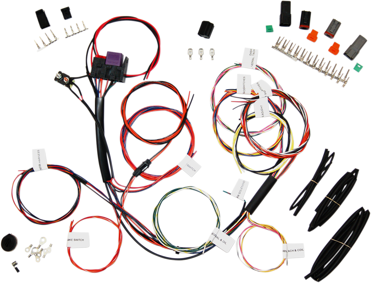 Complete Bike Harness with Starter Relay & 3-Circuits