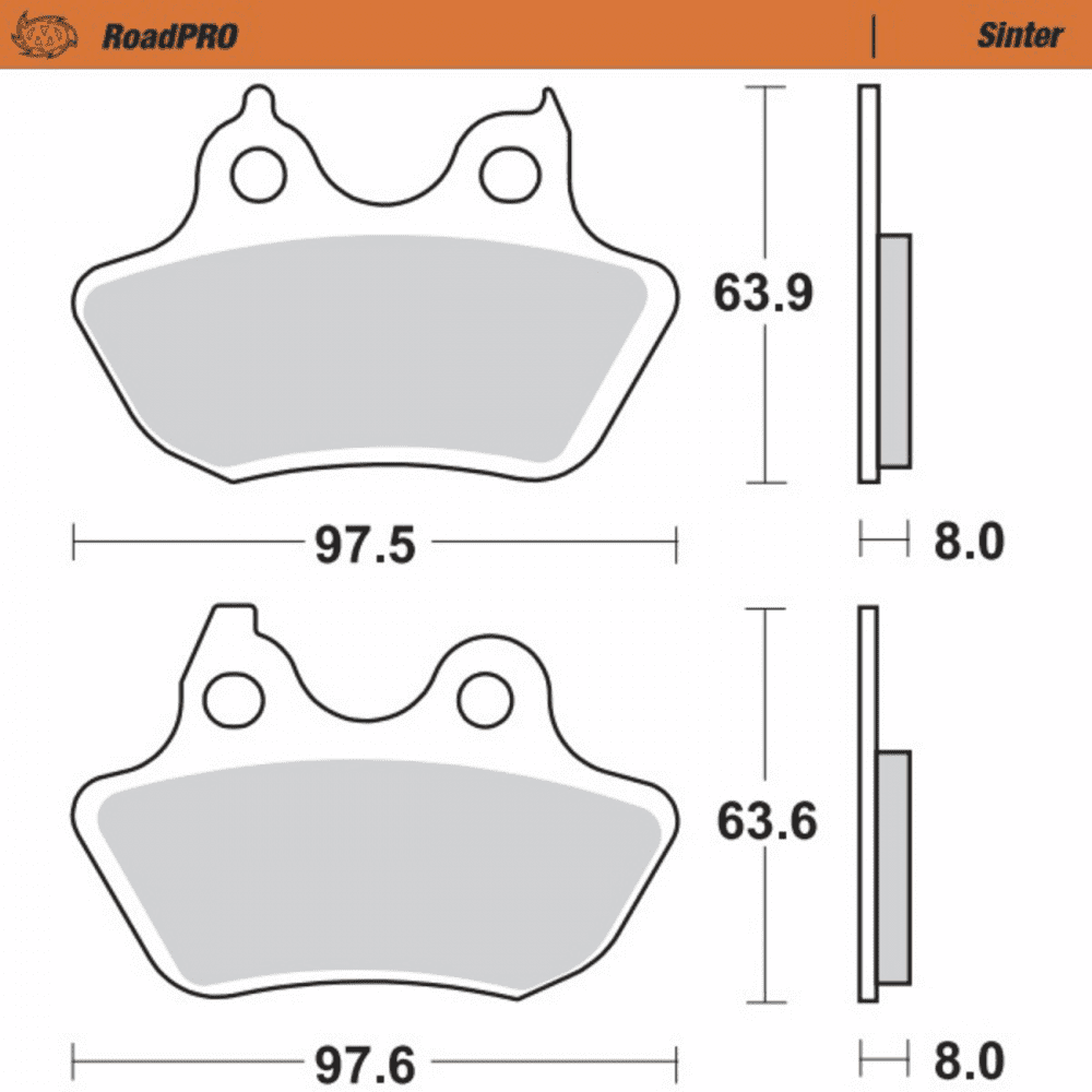 RoadPro Sintered Metal Brake Pads