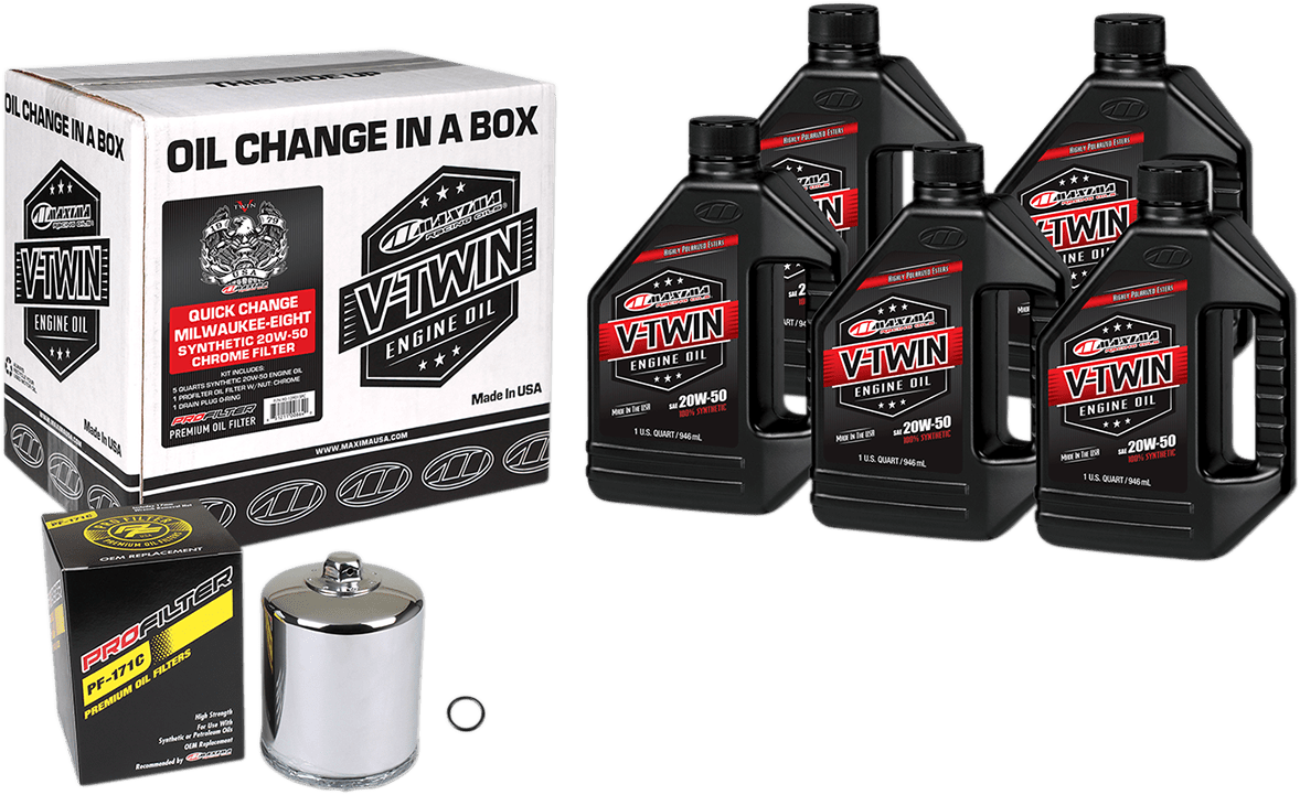 Quick Change Milwaukee-Eight Synthetic 20W-50 Oil Change Kit