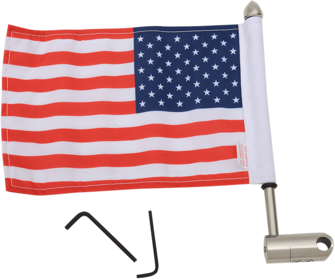 Extended-Style Luggage Rack Flag Mount with Flag