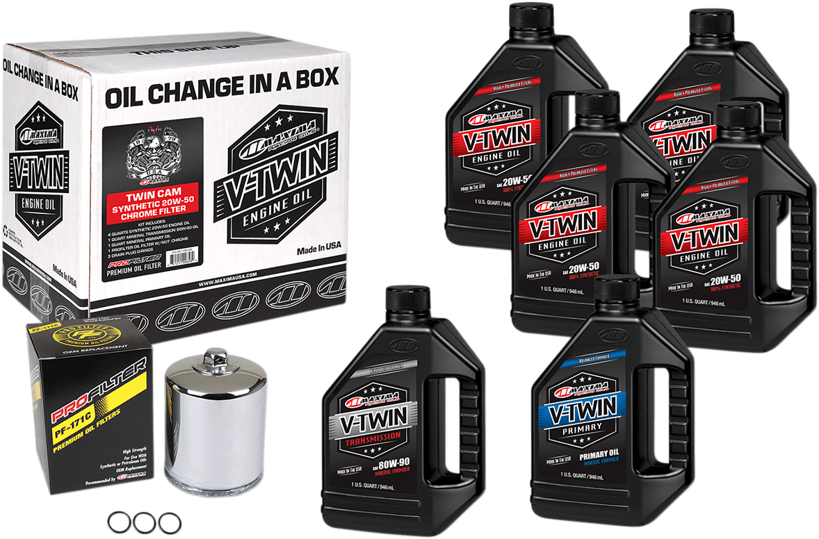 Twin Cam Synthetic 20W-50 Oil Change Kit